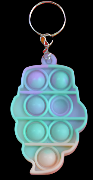 Pink Blue Ombre Ice Cream Sensory Toy Key Ring